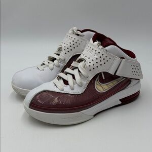 Nike Air Max Zoom Shoes 6.5 LeBron SLDR V Basketball White Red Mens